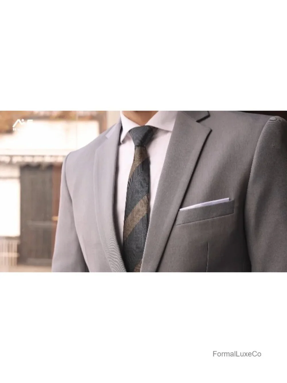 Men's 2 Piece Slim Fit Suit Set One Button Jacket & Pants